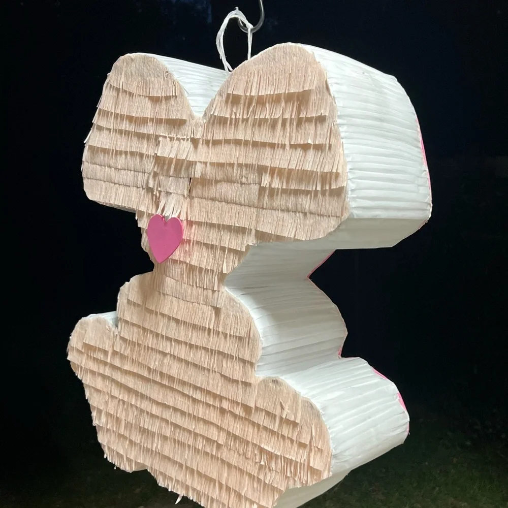 Pink and White Bunny Piñata